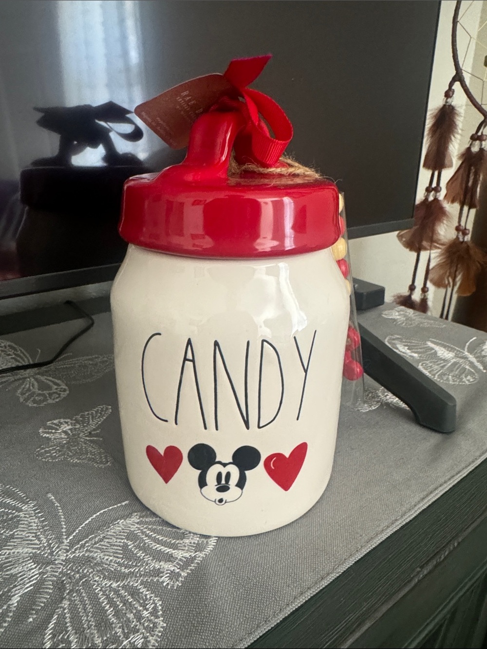 Mickey Mouse Red & White Candy Jar - Home Party Supplies